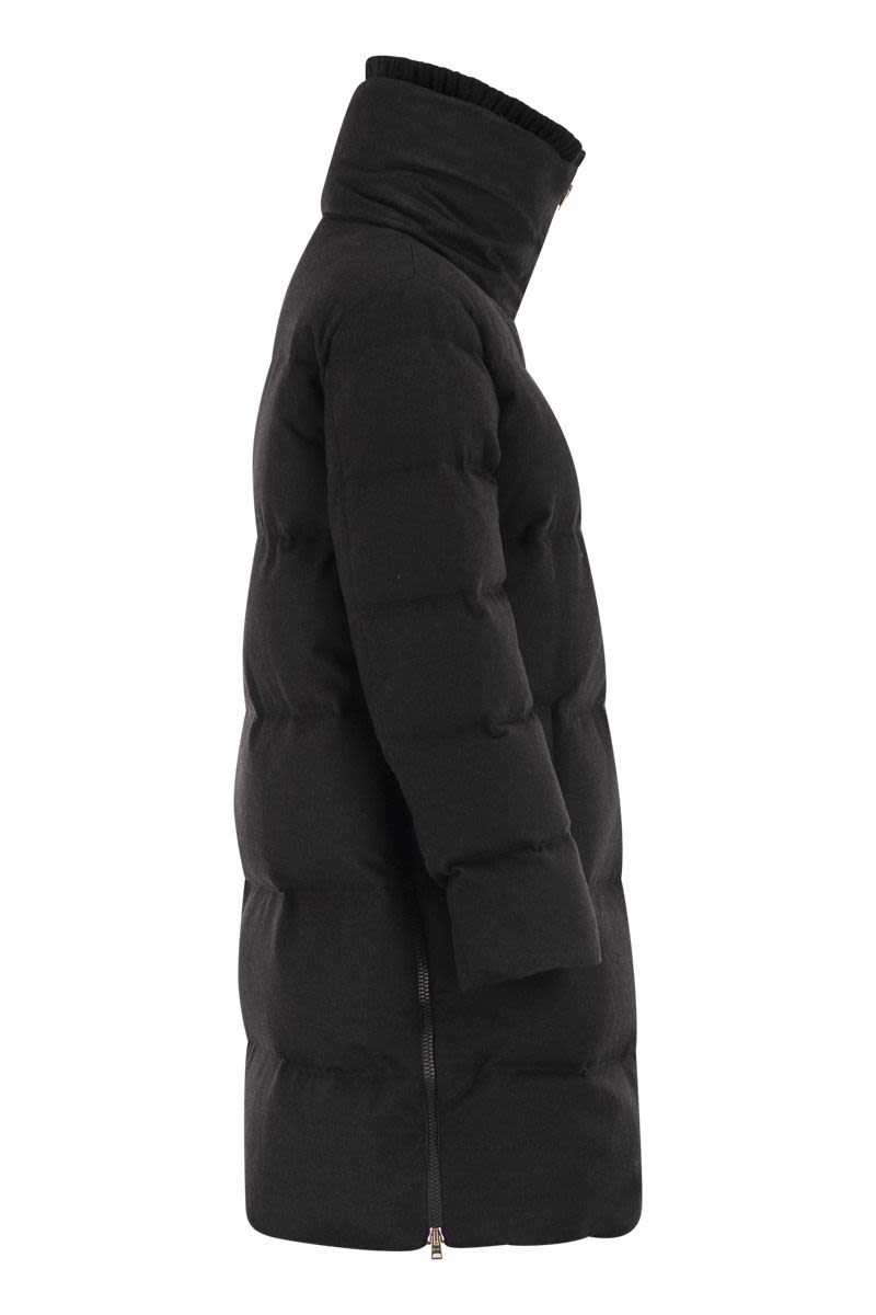 HERNO Luxurious Cashmere and Silk Long Down Jacket