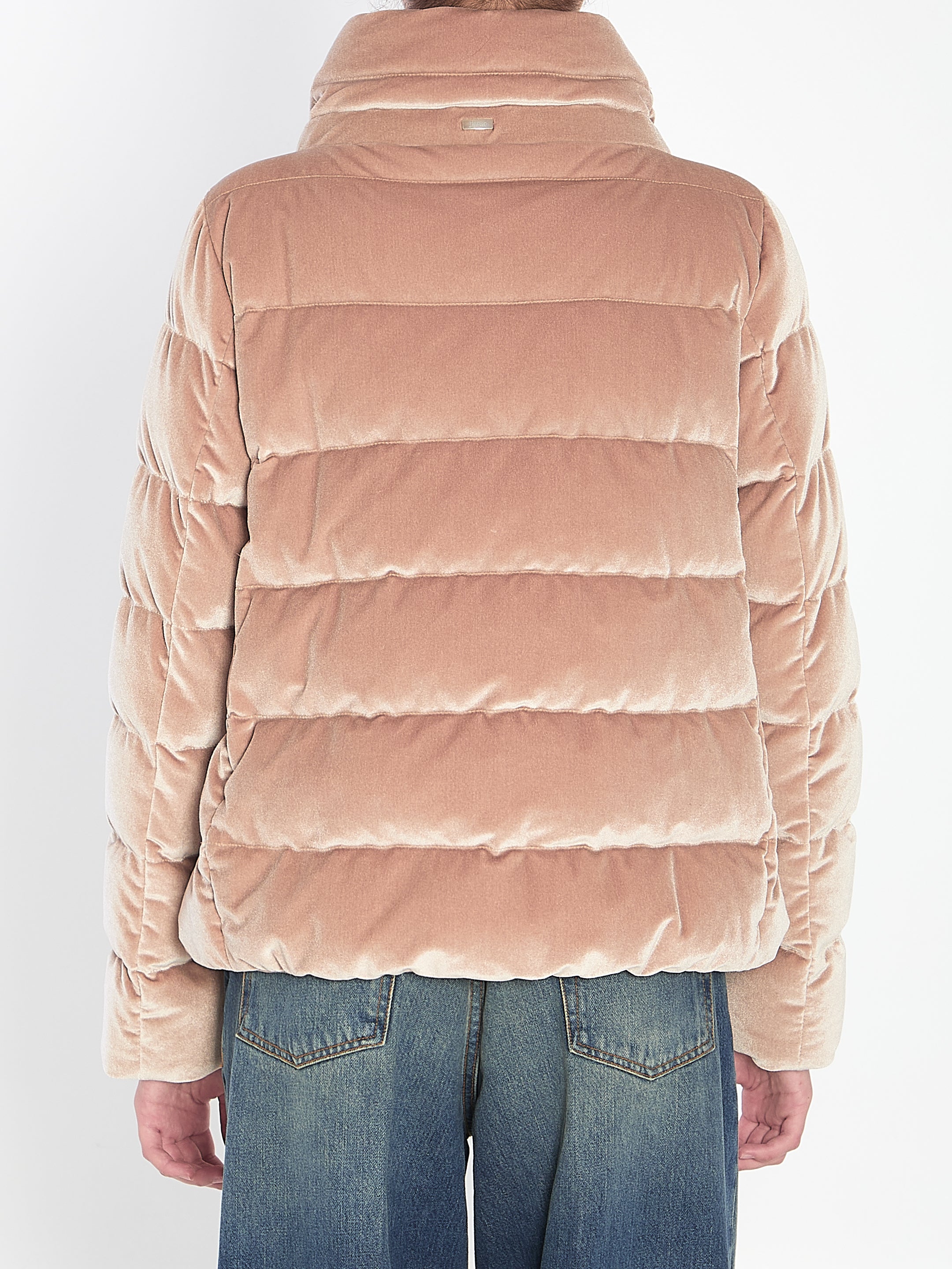 HERNO Velvet-Effect Padded Jacket - Size 40 IT