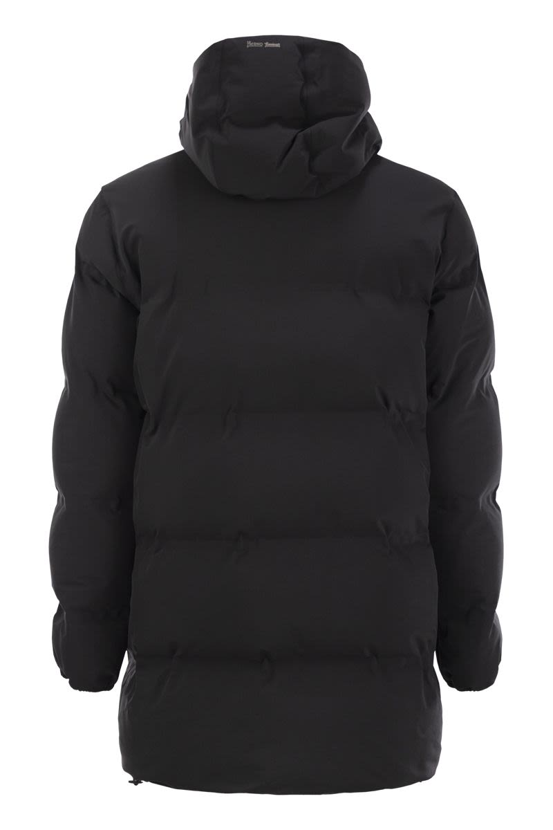 HERNO Long Down Jacket with Maxi High Collar