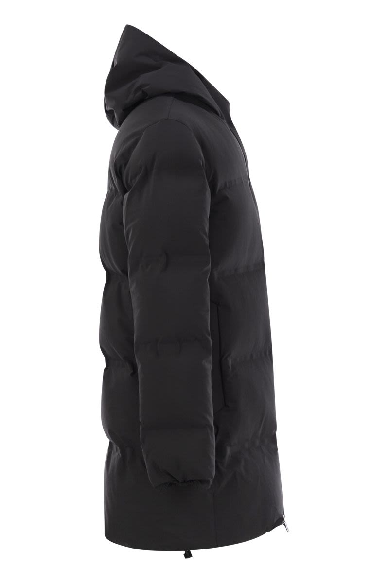 HERNO Long Down Jacket with Maxi High Collar