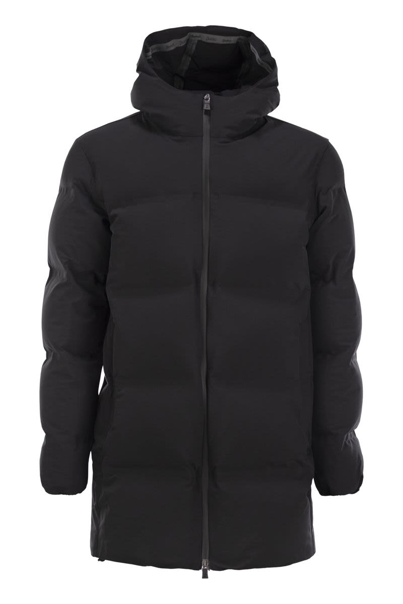 HERNO Long Down Jacket with Maxi High Collar