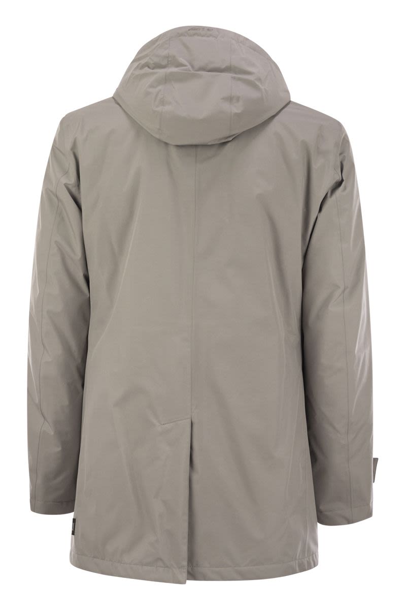 HERNO Men's 2-Layer Gore-Tex Slim Fit Jacket with Removable Hood