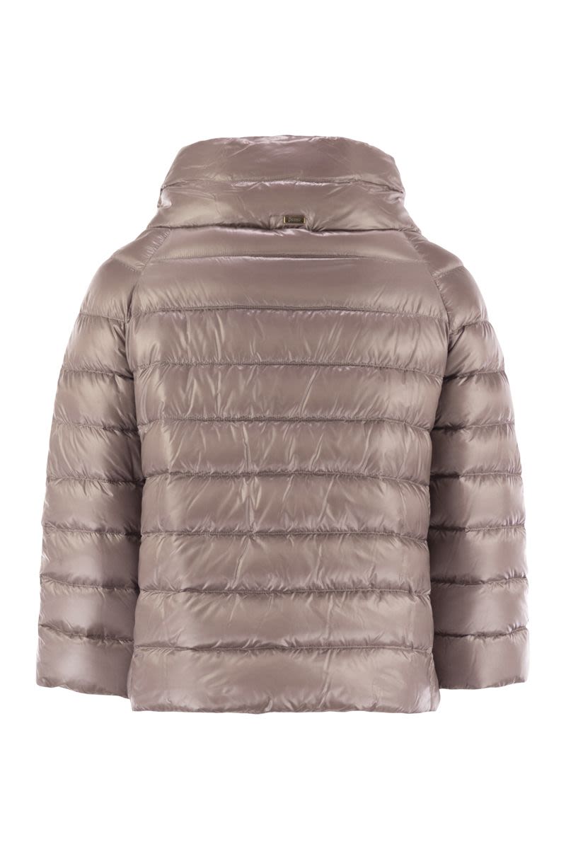 HERNO Feminine Mini Cape with 3/4 Sleeves