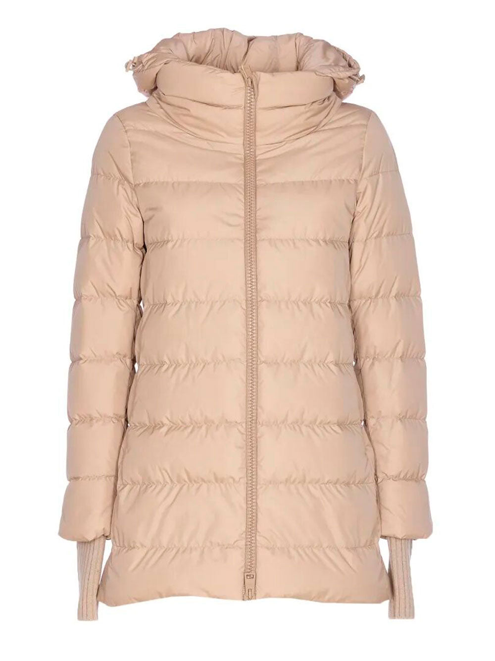 HERNO Hooded Mini Zip-Up Padded Jacket for Women