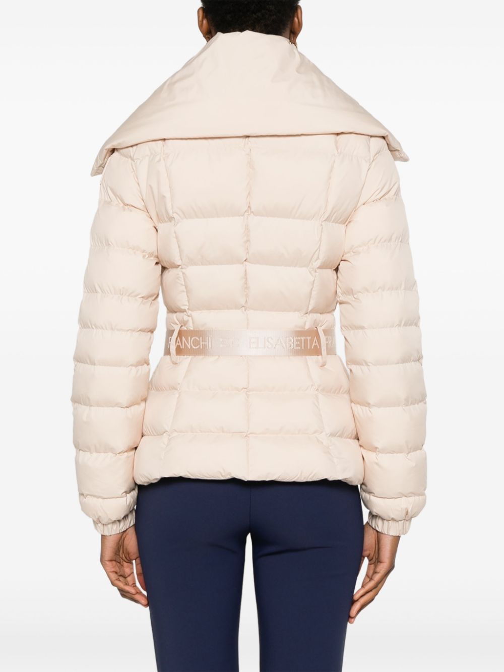 ELISABETTA FRANCHI Women's Mini Short Down Jacket with Belt