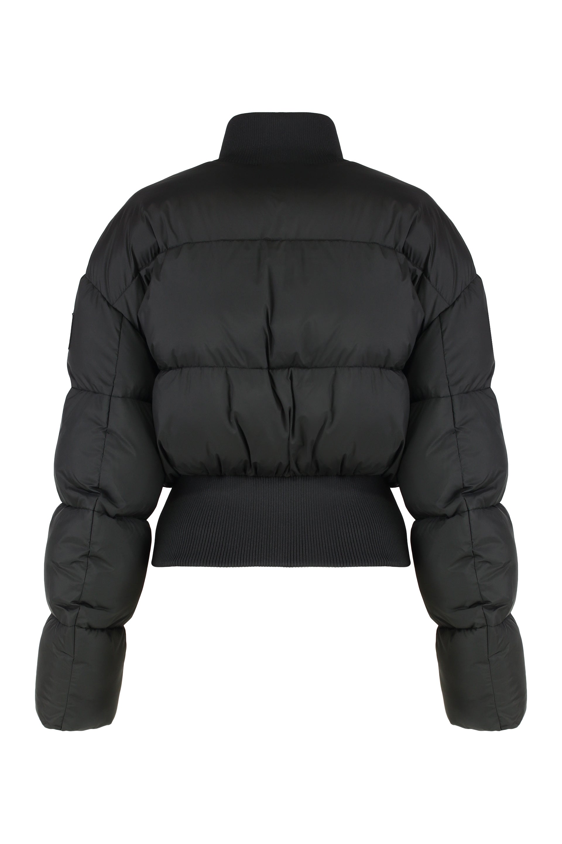 ELISABETTA FRANCHI Cropped Down Jacket in Technical Fabric - Women’s Outerwear