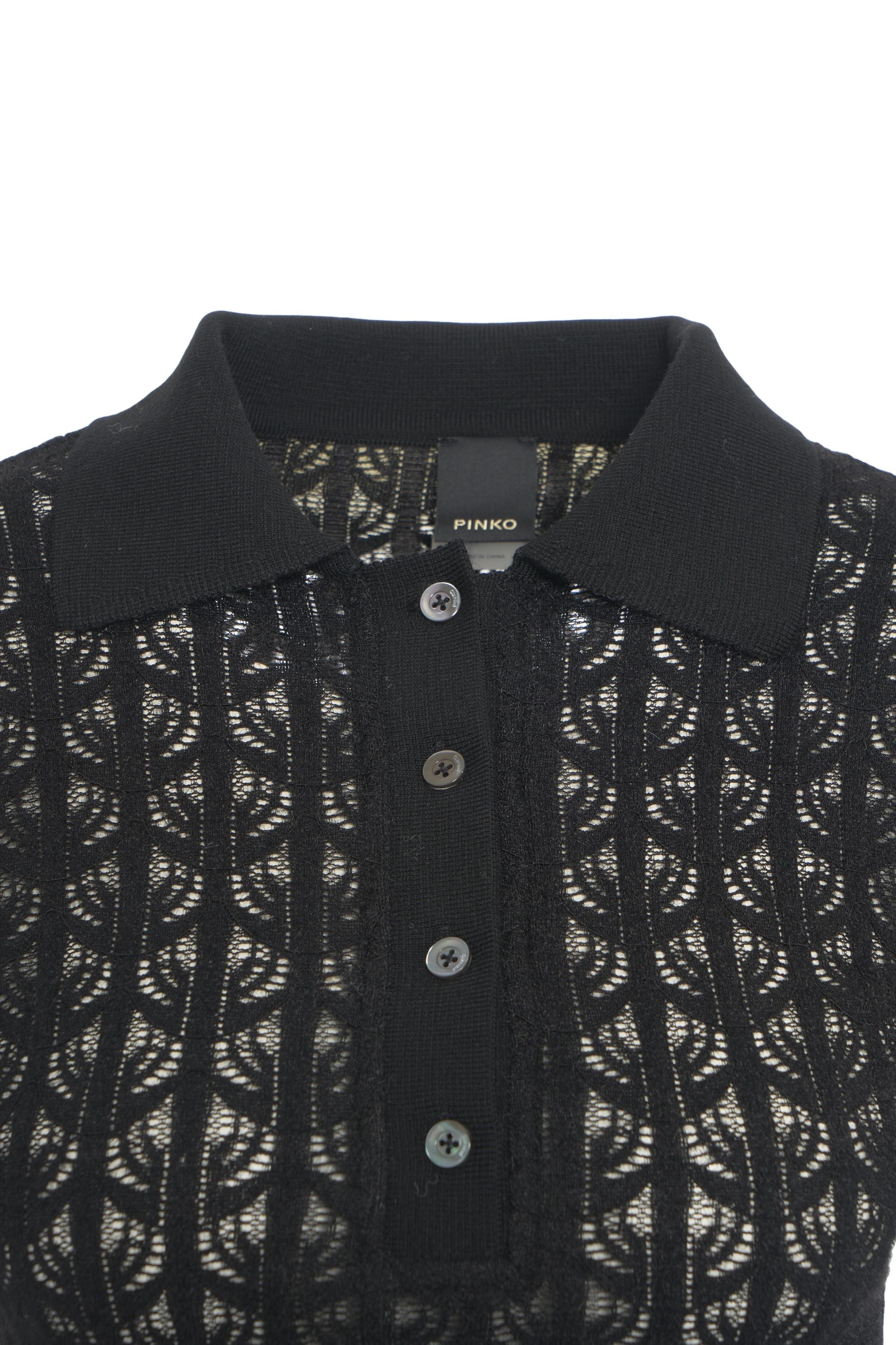 PINKO Lace Detail Polo Body