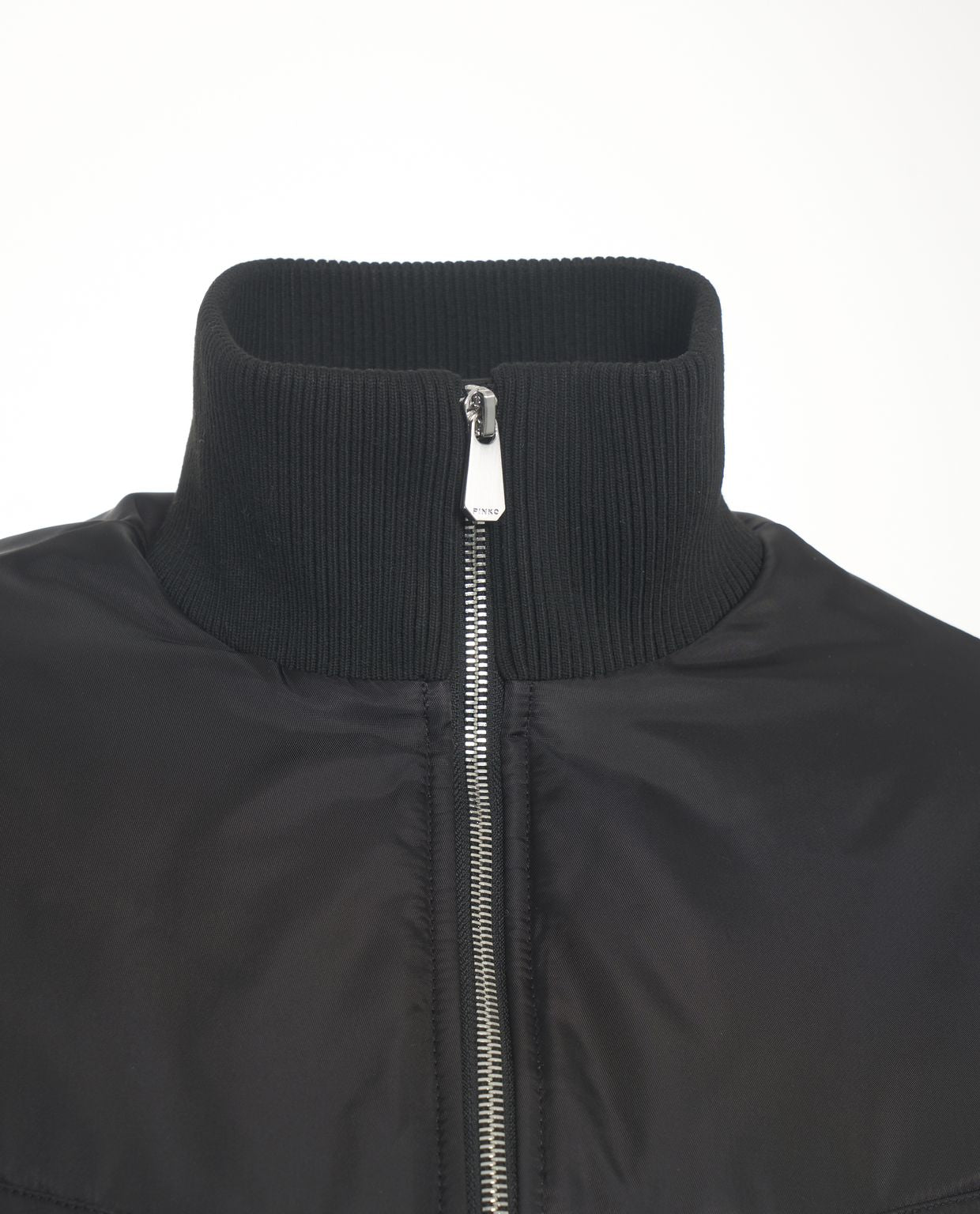 PINKO Cropped Mini Bomber Jacket