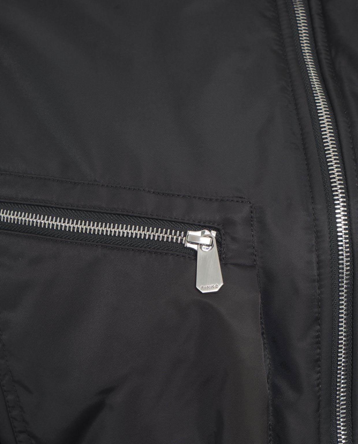 PINKO Cropped Mini Bomber Jacket