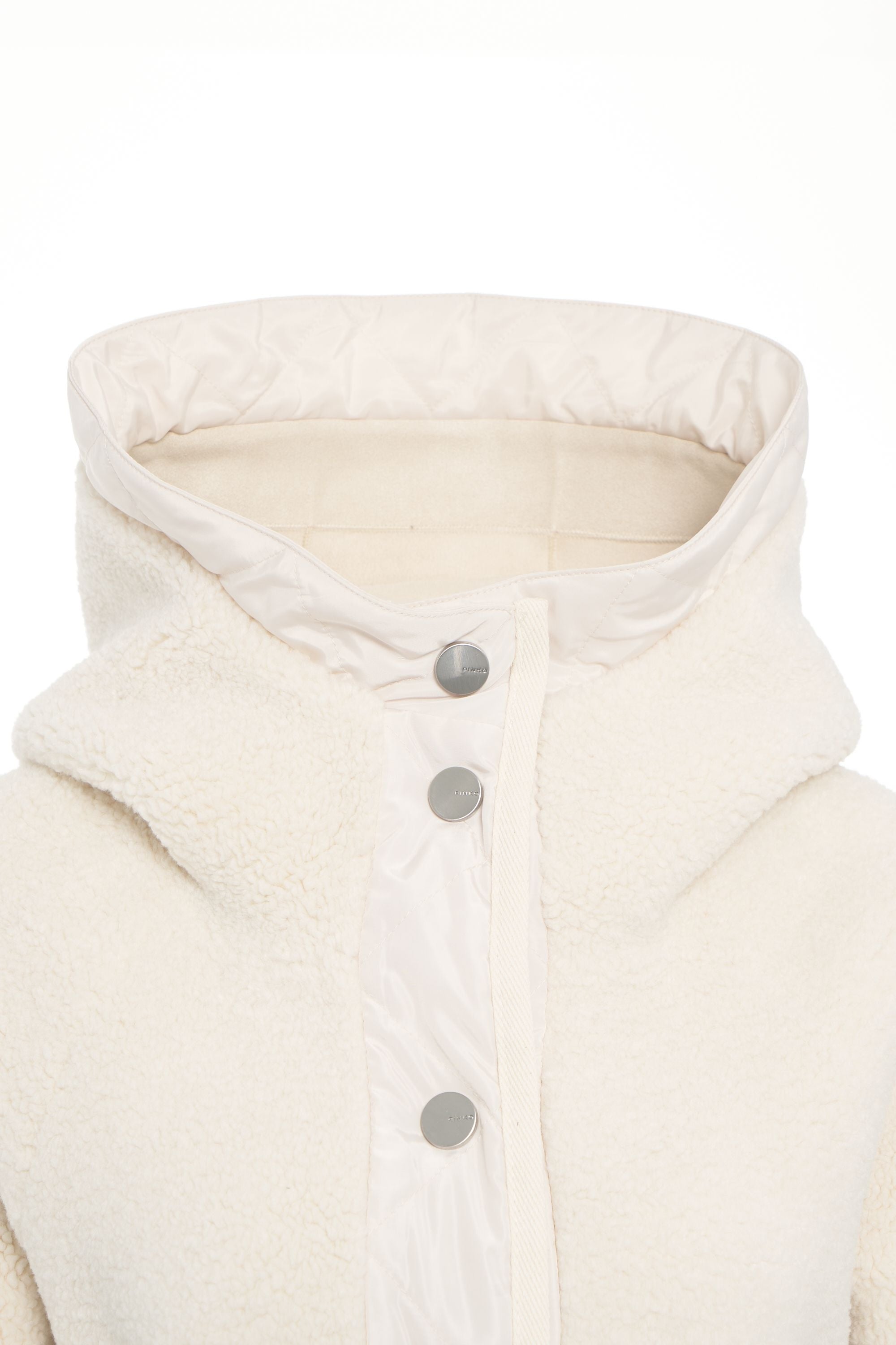 PINKO Elegant Caban with Faux Fur & Hood
