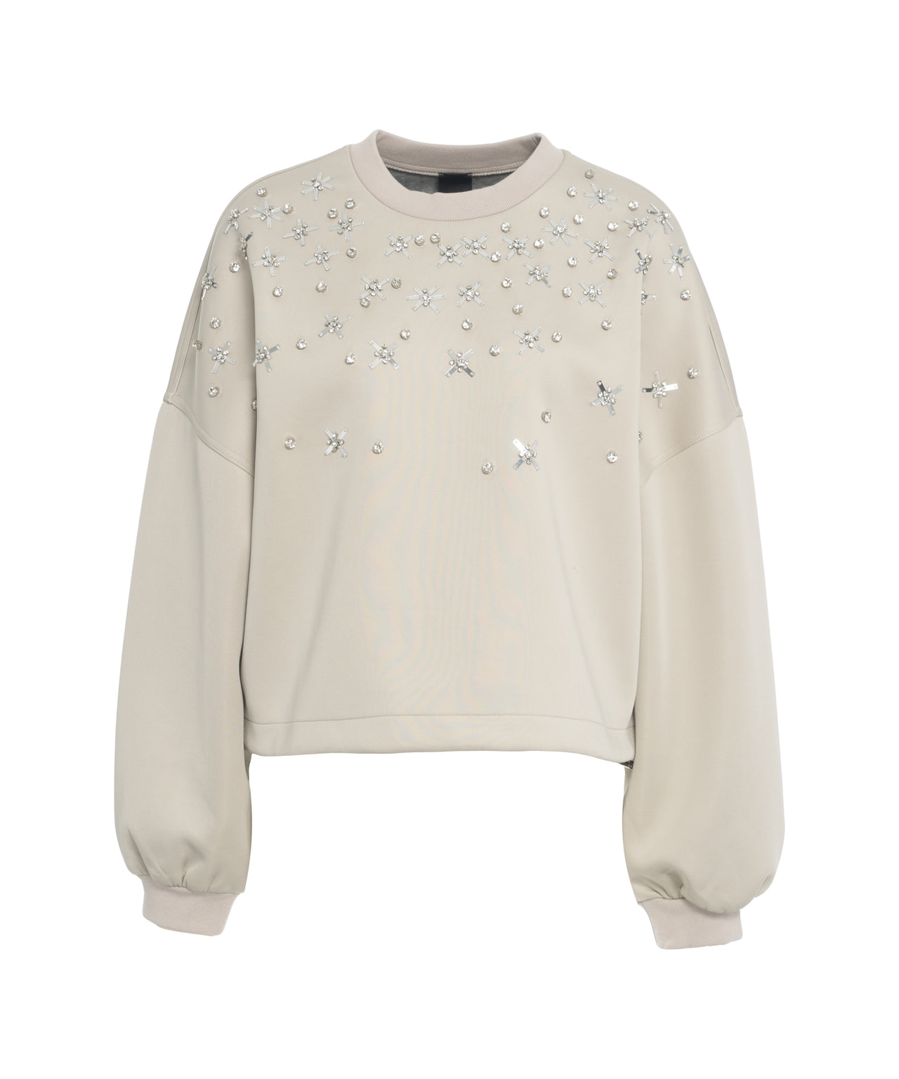PINKO Chic Floral Rhinestone Sweatshirt for Women