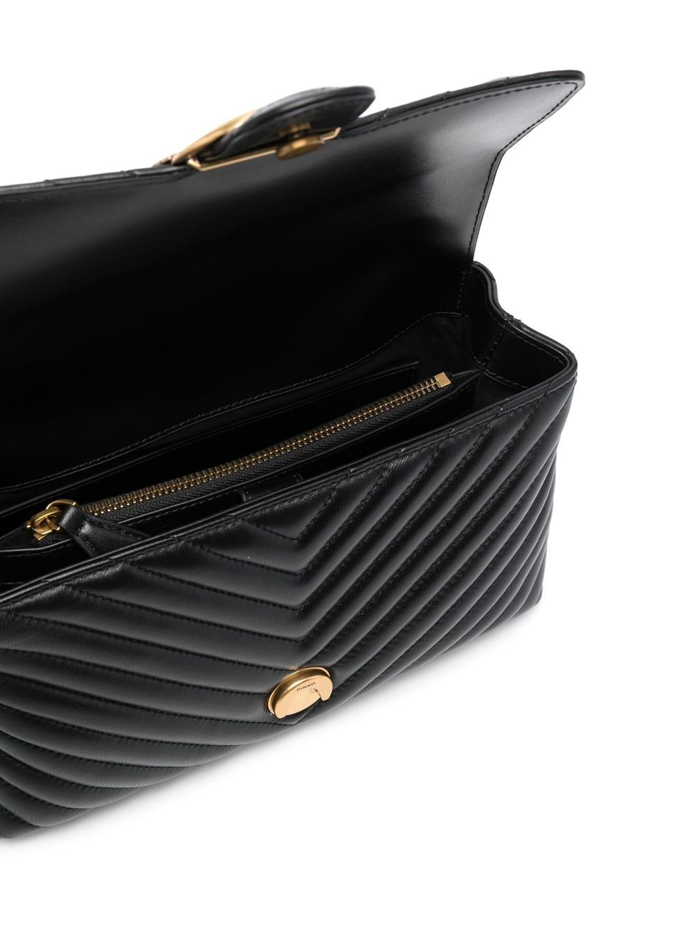 PINKO Classic Mini Handbag - Chevron Quilted Design