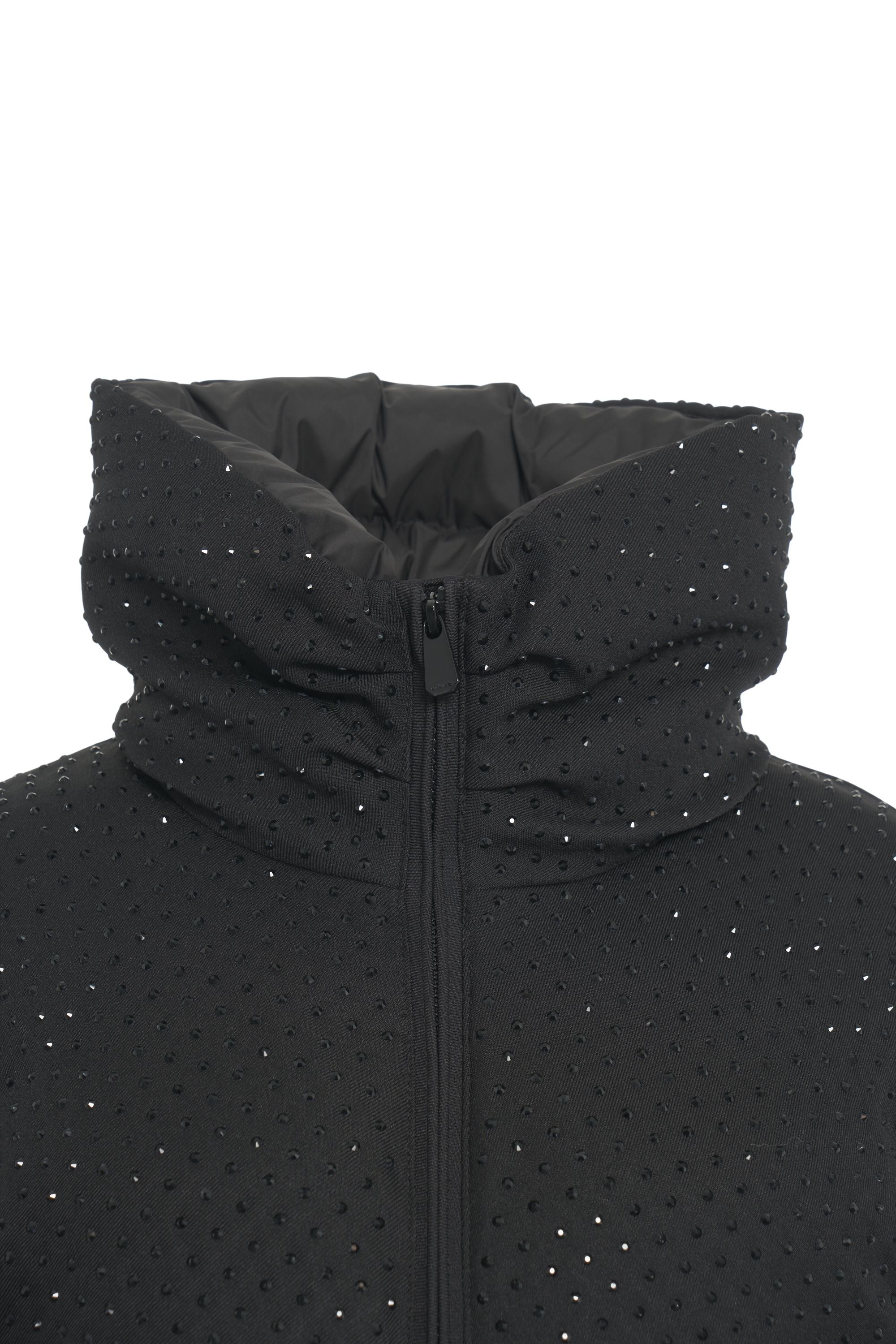 PINKO Luxurious Down Jacket with Strass Details