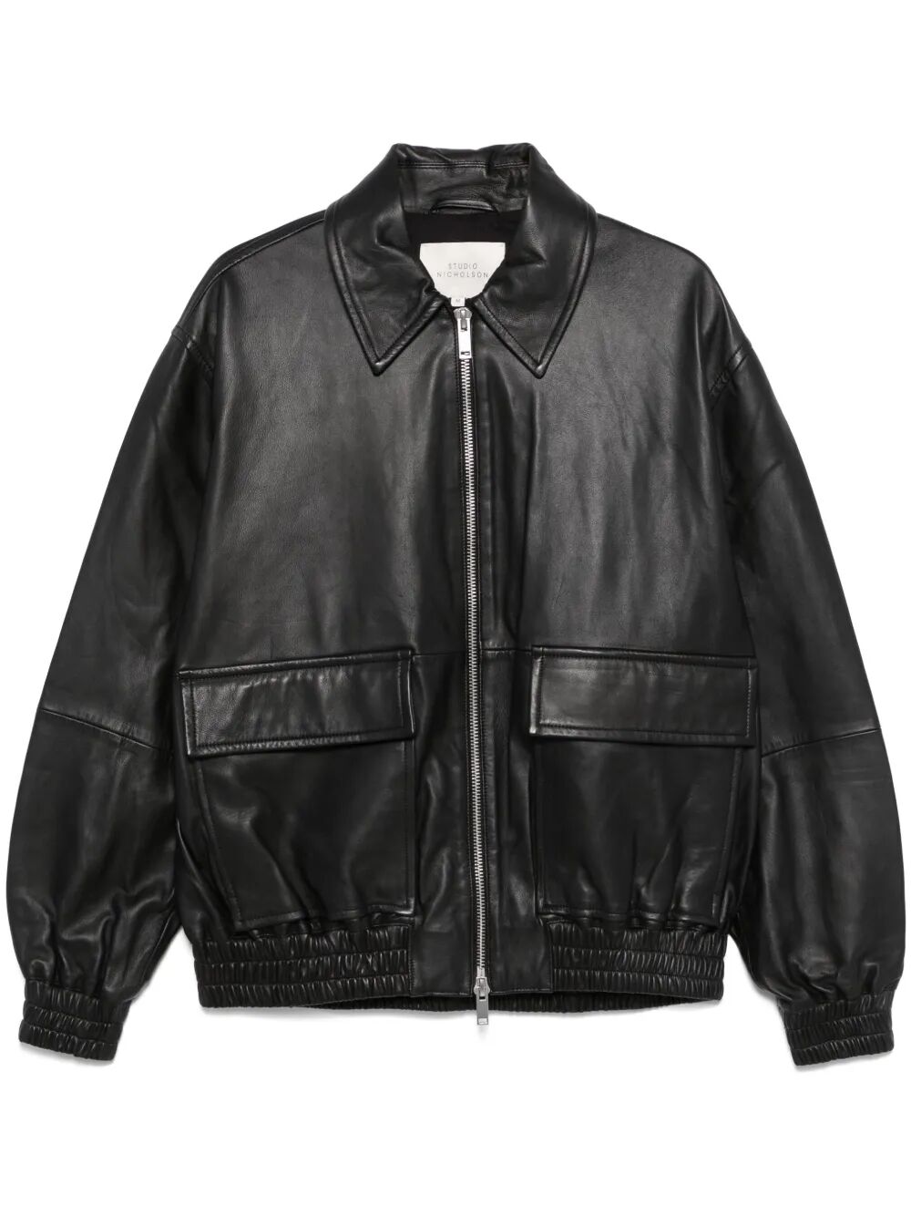 STUDIO NICHOLSON Leather Bomber Jacket for Men