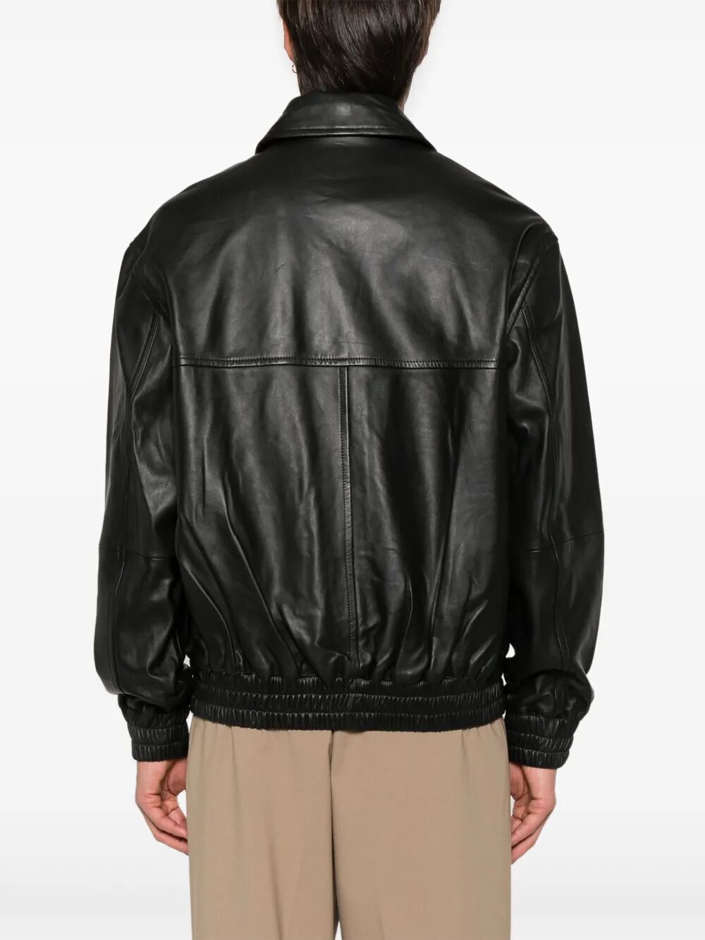 STUDIO NICHOLSON Leather Bomber Jacket for Men