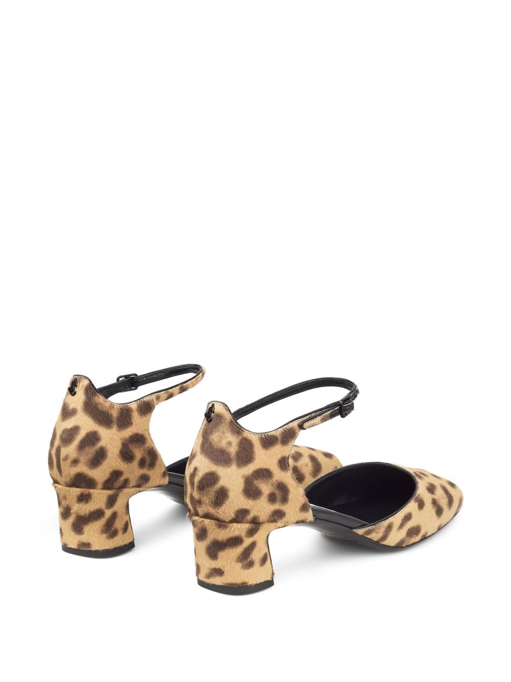 JIMMY CHOO Leopard Print Low Block Heel Pumps