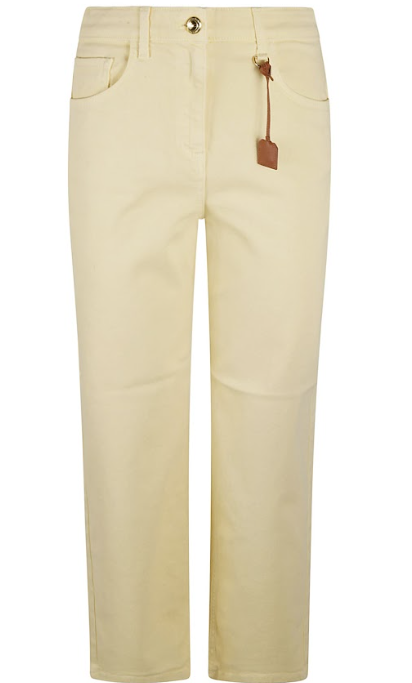 ELISABETTA FRANCHI Stretch Cotton Blend Trousers for Women