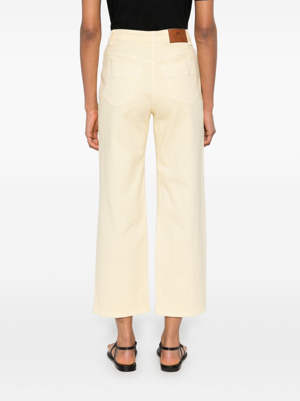 ELISABETTA FRANCHI Stretch Cotton Blend Trousers for Women