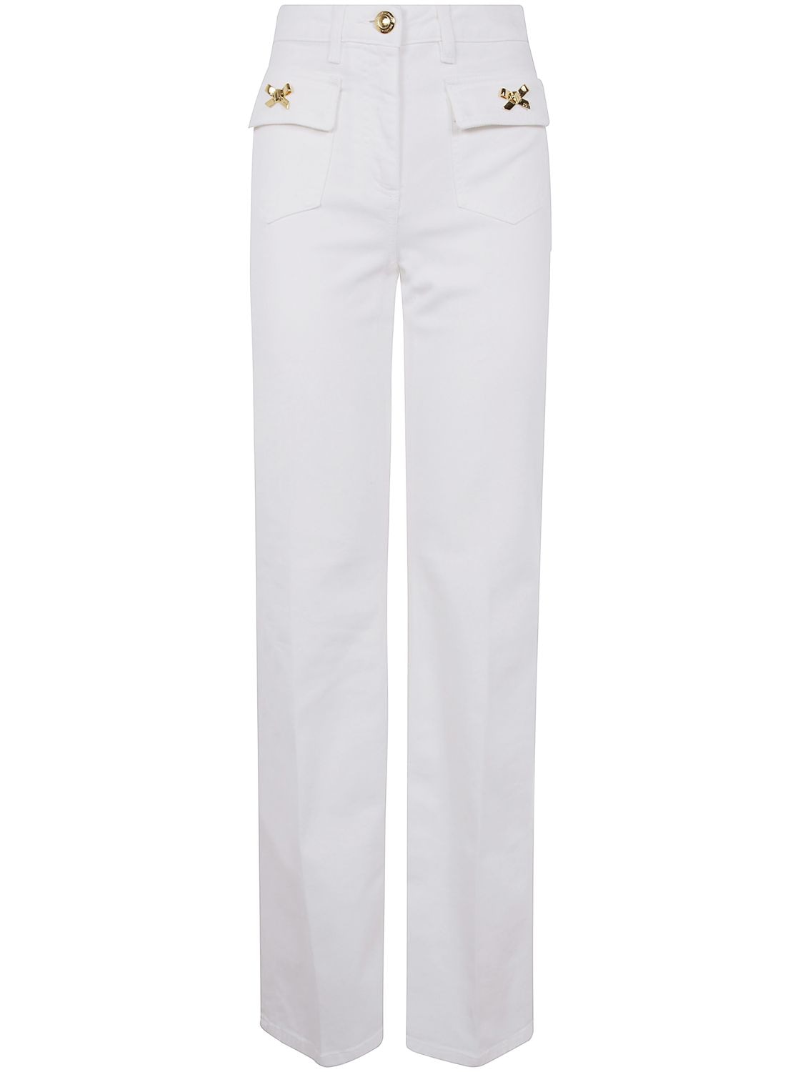 ELISABETTA FRANCHI Wide Leg Denim Trousers for Women