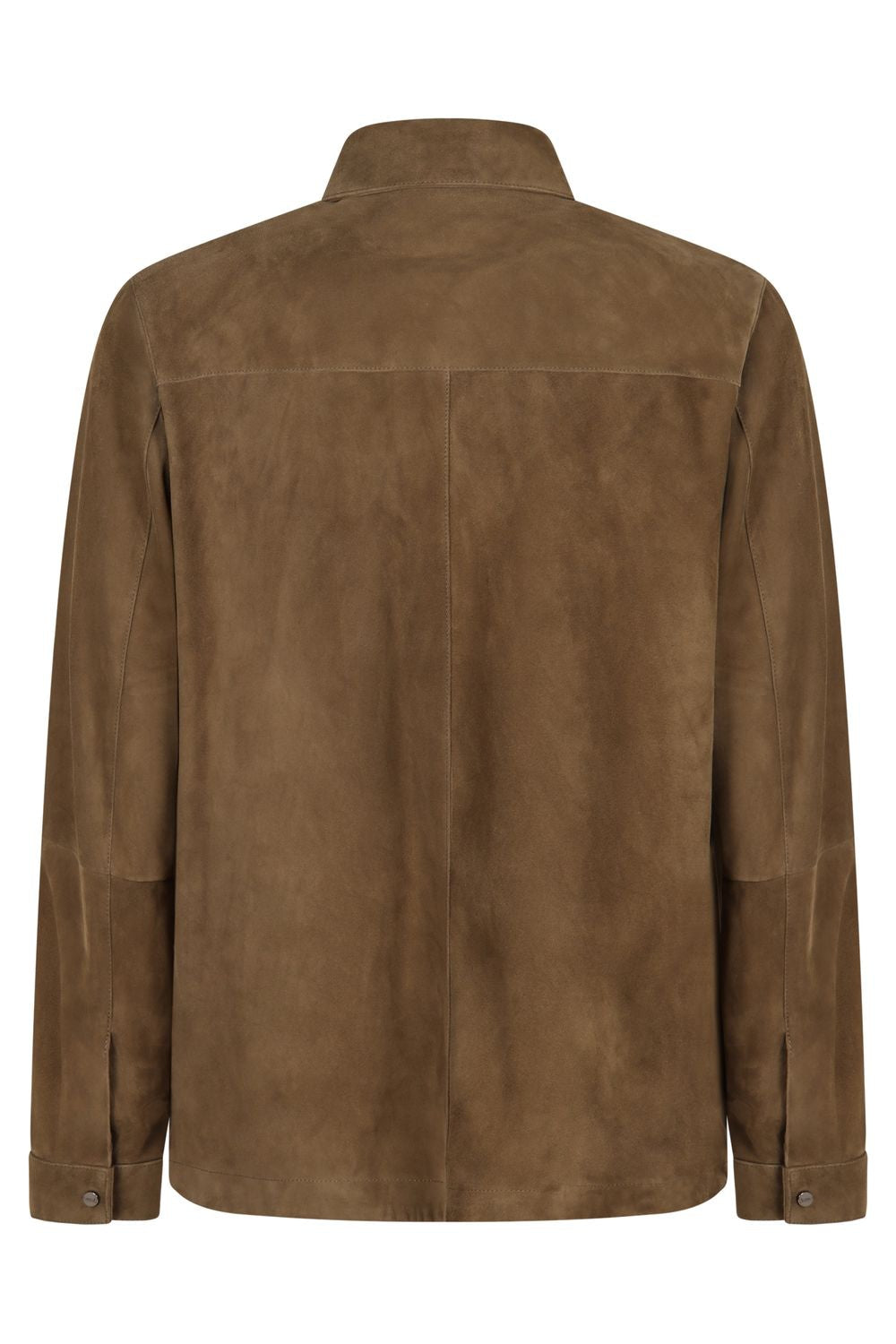 HERNO Genuine Leather Overshirt with Front Pocket - SS25