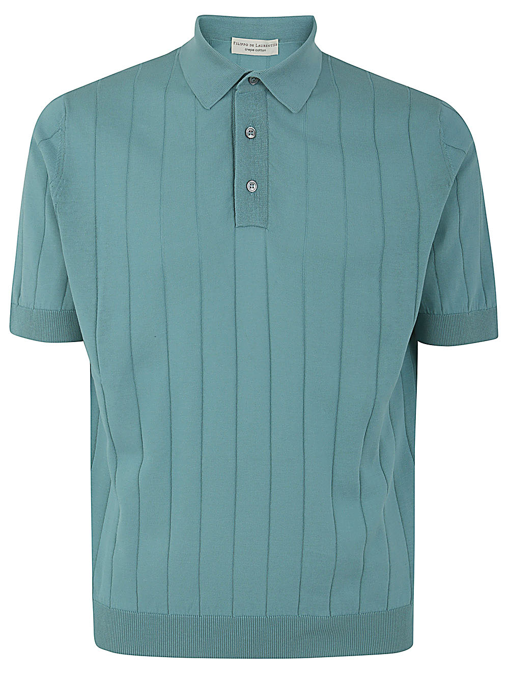 FILIPPO DE LAURENTIIS Short Sleeves Ribbed Polo for Men