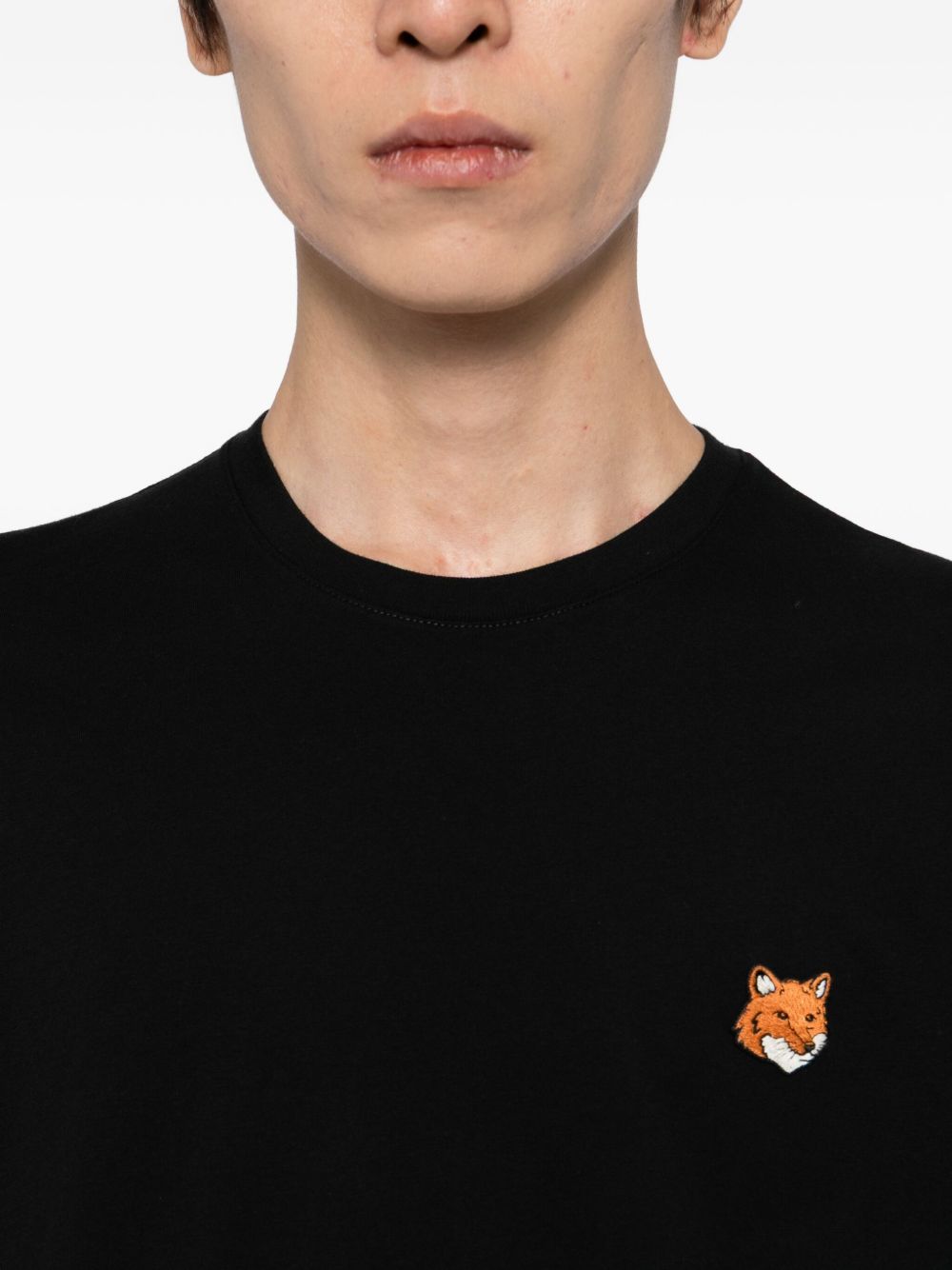 MAISON KITSUNÉ Regular Fit Cotton T-Shirt featuring Fox Head
