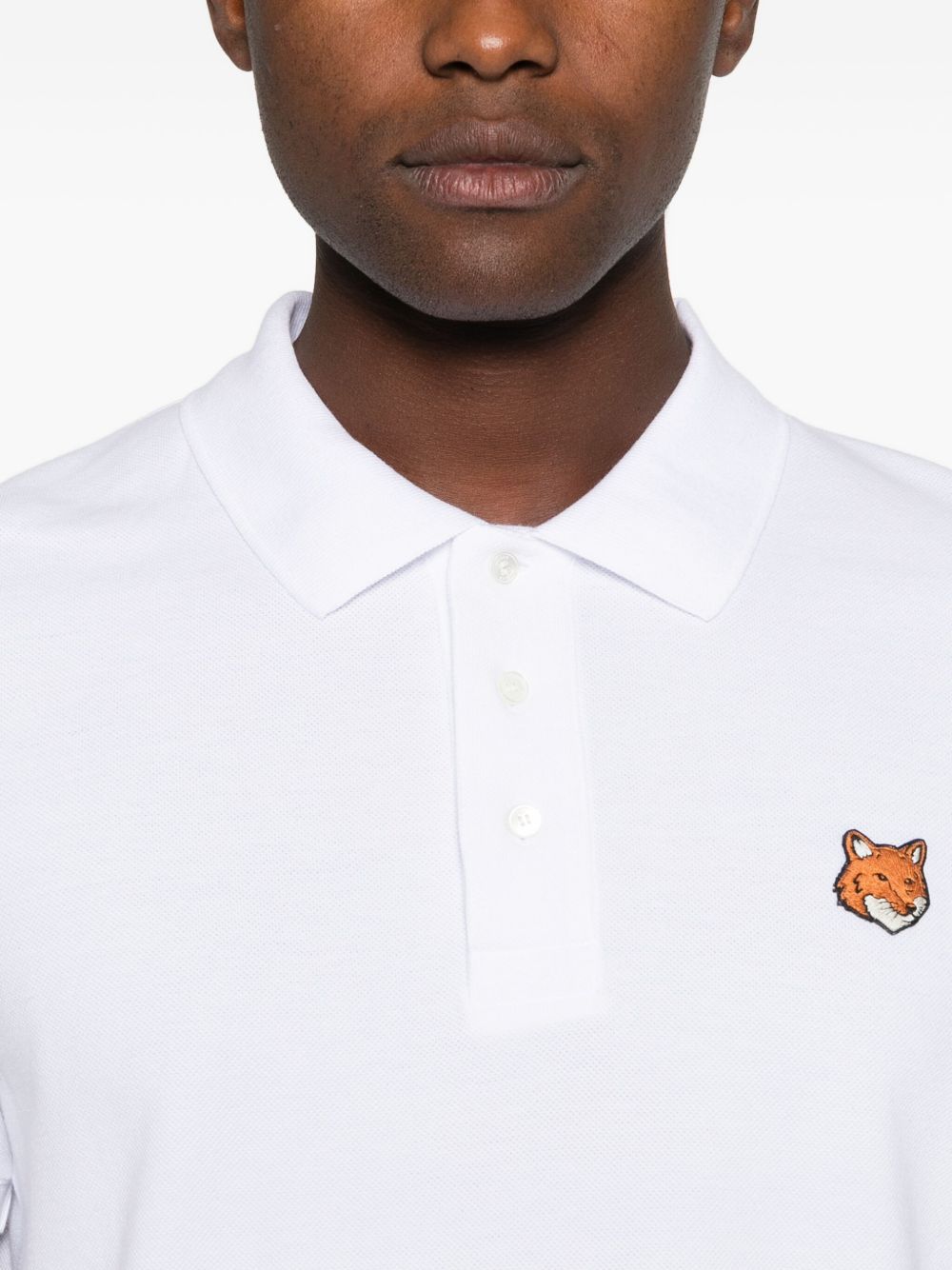 MAISON KITSUNÉ Classic Cotton Polo Shirt with Fox Head Logo