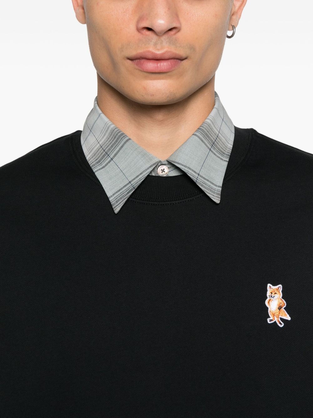 MAISON KITSUNÉ Cotton Sweatshirt with Fox Embroidery