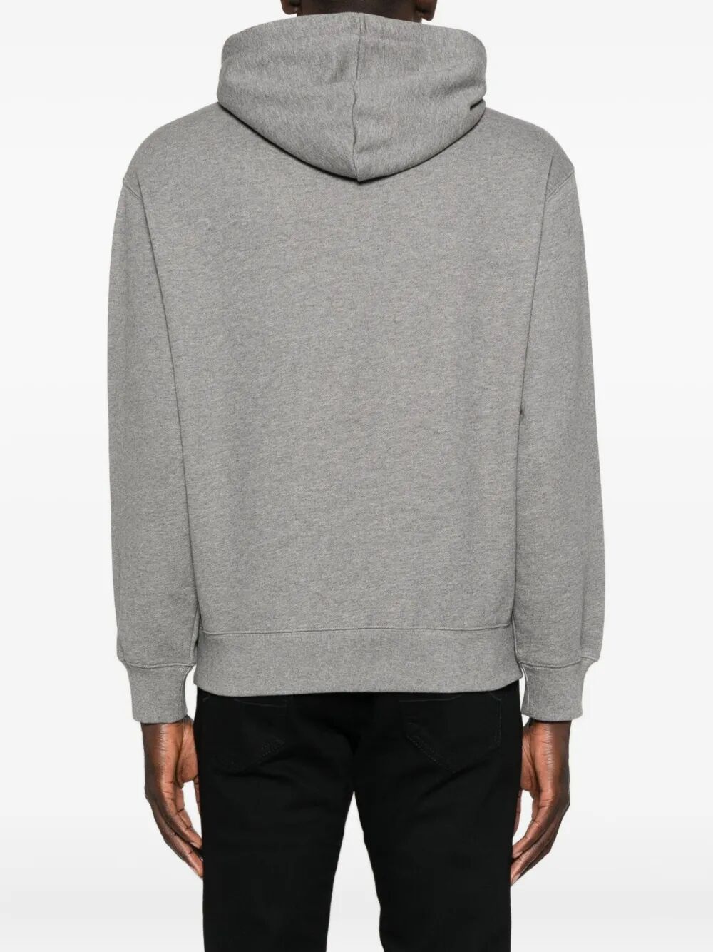 MAISON KITSUNÉ Medium Grey Melange Cotton Jersey Sweater for Men
