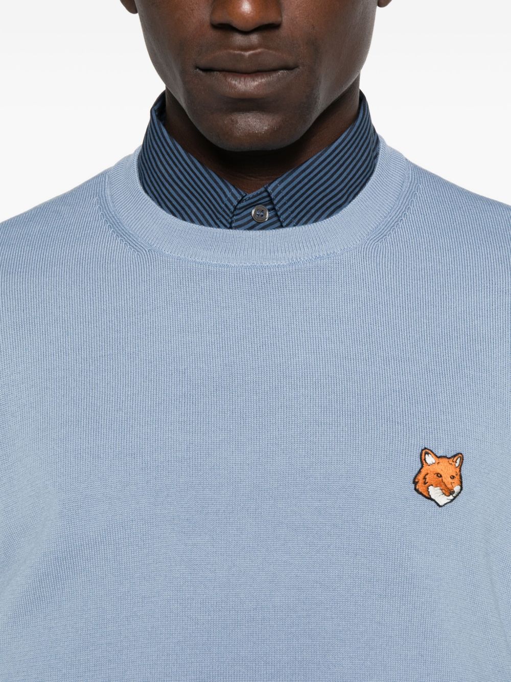 MAISON KITSUNÉ Fox Head Wool Crewneck Jumper
