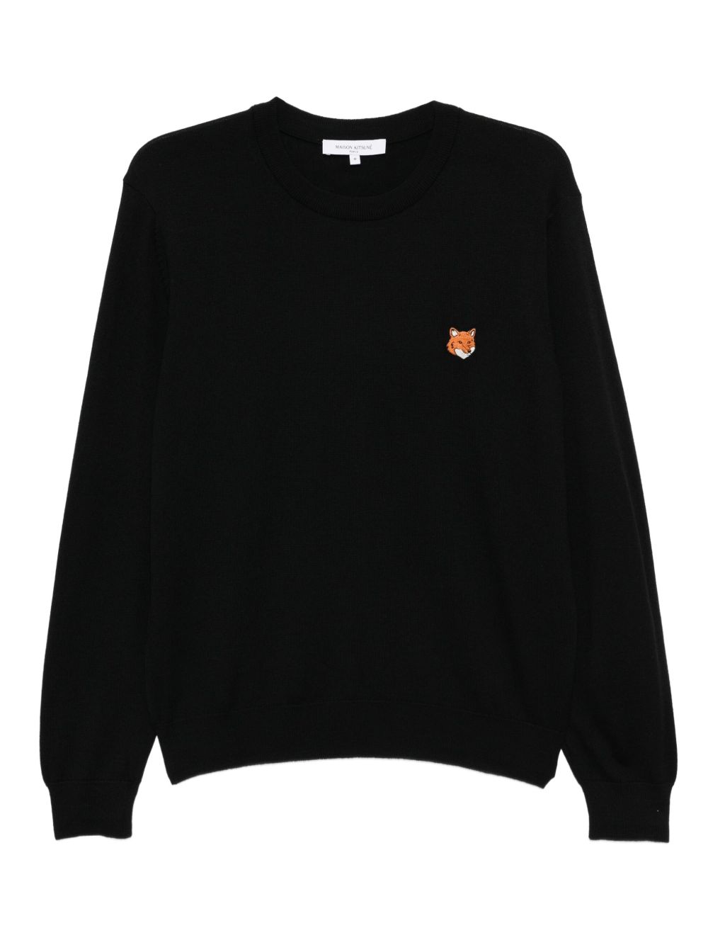 MAISON KITSUNÉ Fox Head Wool Crewneck Sweater