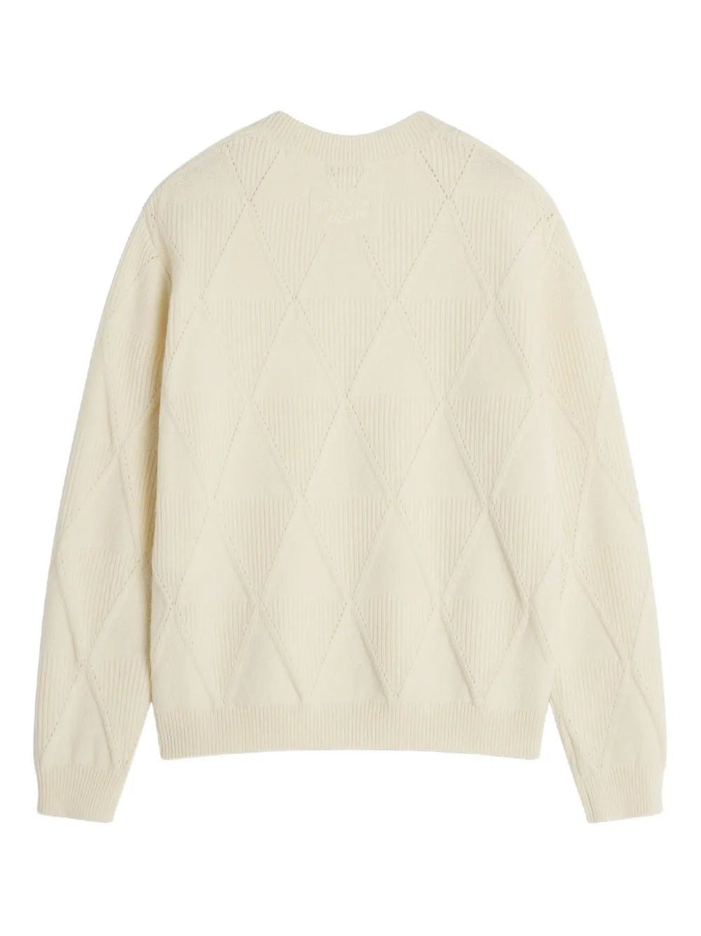 MAISON KITSUNÉ Textured Wool Argyle Jumper