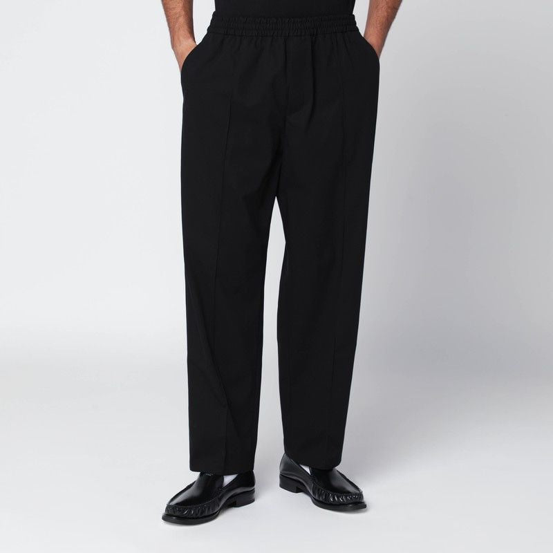 MAISON KITSUNÉ Men's Cotton Trousers with Elastic Waistband