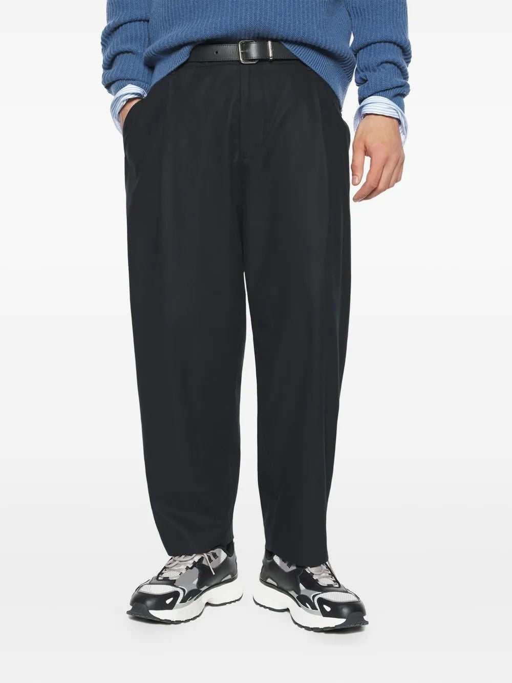 MAISON KITSUNÉ Men's Mini Cropped Pleated Pants