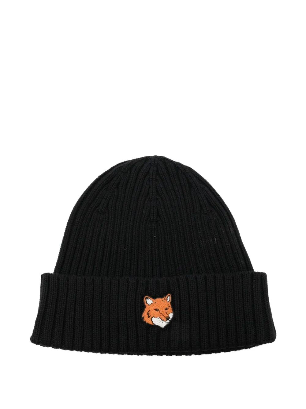 MAISON KITSUNÉ Men's Fox Head Cotton Beanie