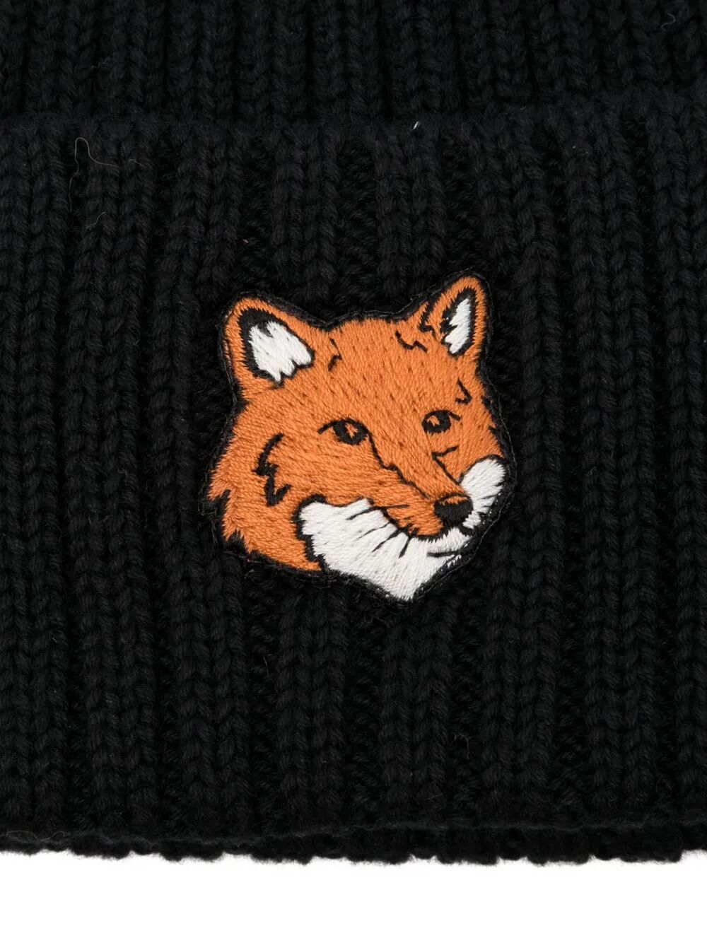 MAISON KITSUNÉ Men's Fox Head Cotton Beanie
