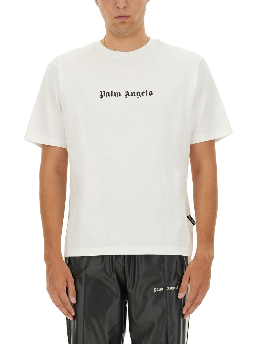 PALM ANGELS Relaxed Fit T-Shirt with Logo - Men's Large