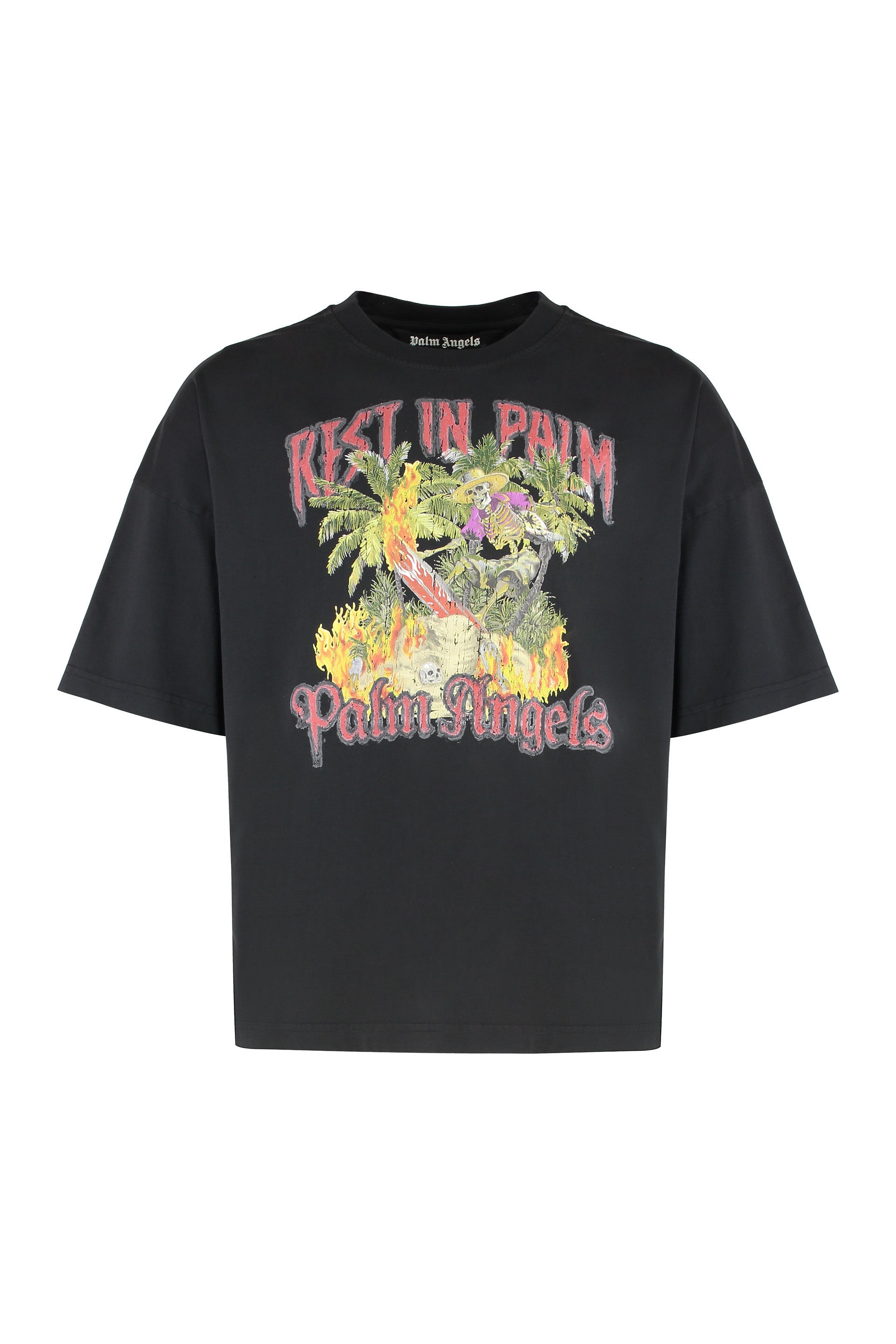 PALM ANGELS Oversized Cotton T-Shirt