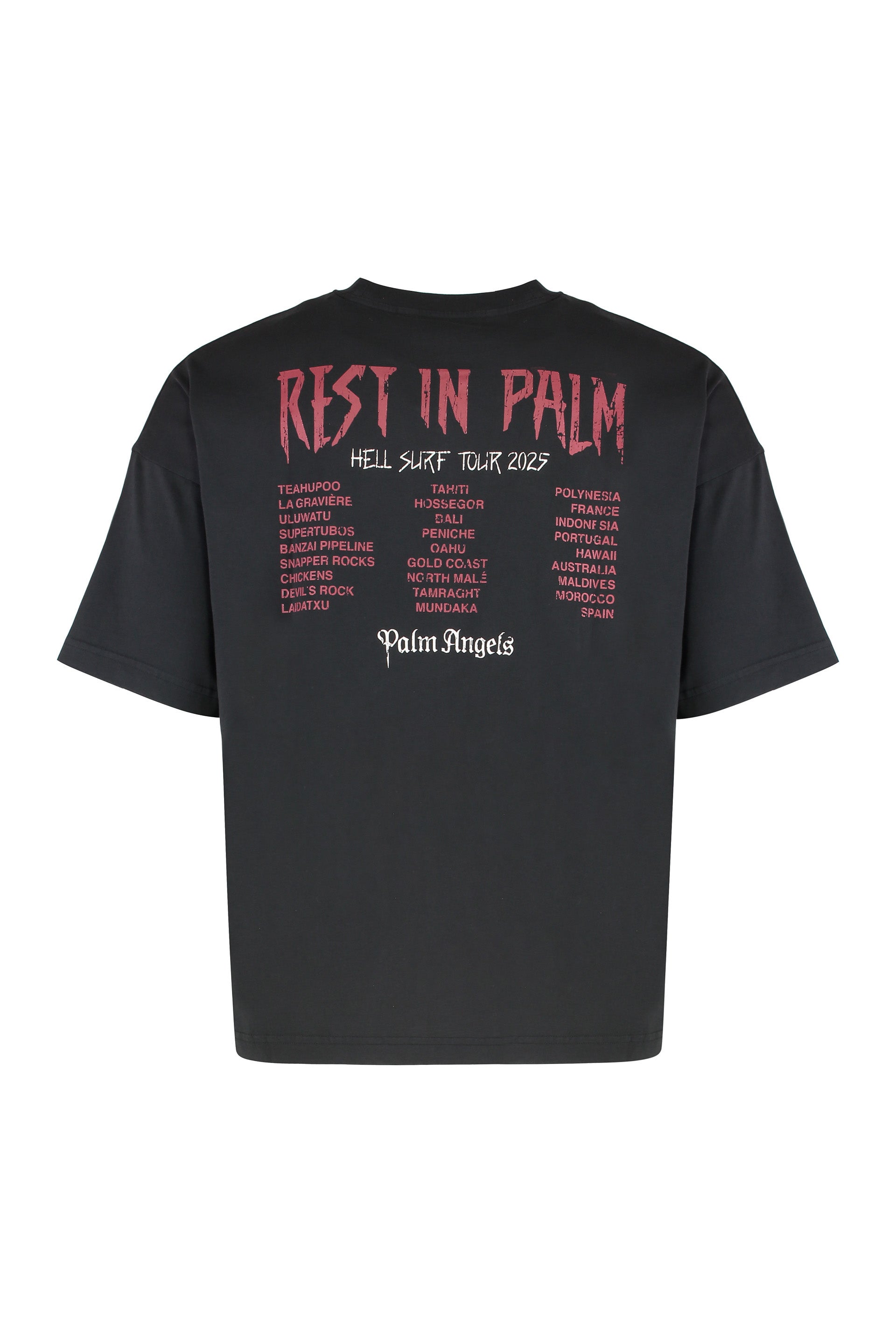 PALM ANGELS Rest in Palm Loose Fit Short Sleeve T-Shirt