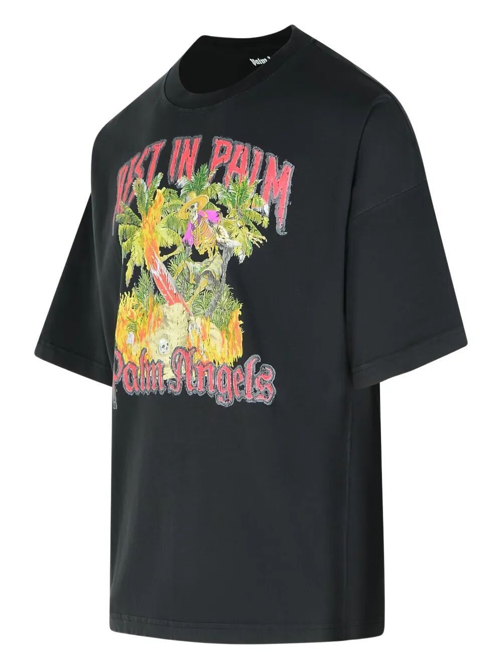 PALM ANGELS Rest in Palm Loose Fit Short Sleeve T-Shirt