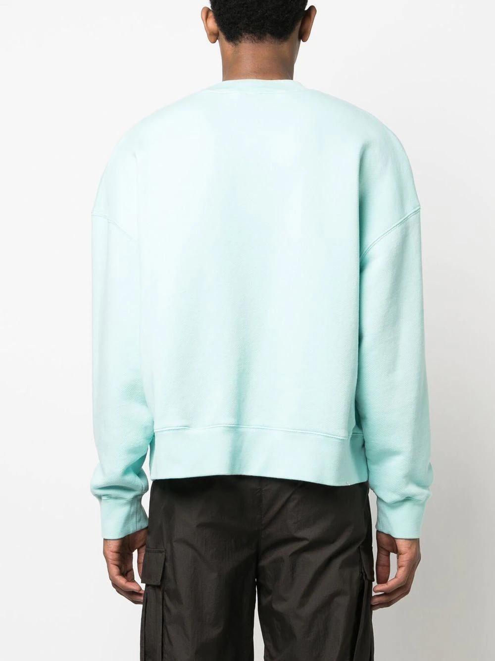 PALM ANGELS Embroidered Cotton Shark Front Sweatshirt