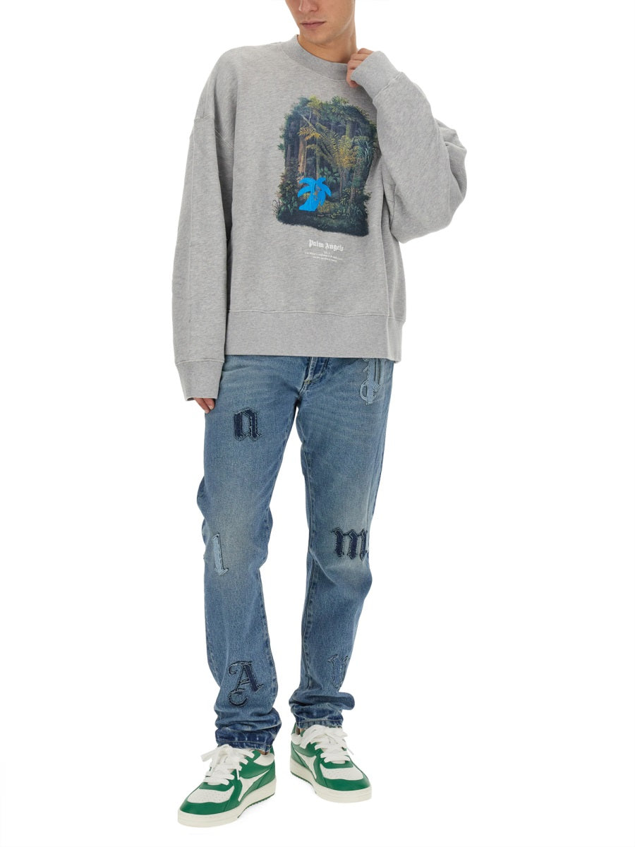 PALM ANGELS Hunting in the Forest Regular Fit Sweatshirt - L