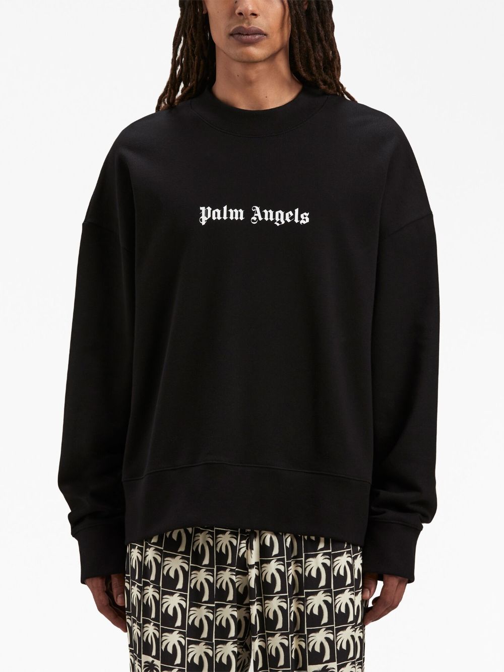 PALM ANGELS Classic Logo Crew Sweatshirt for Men
