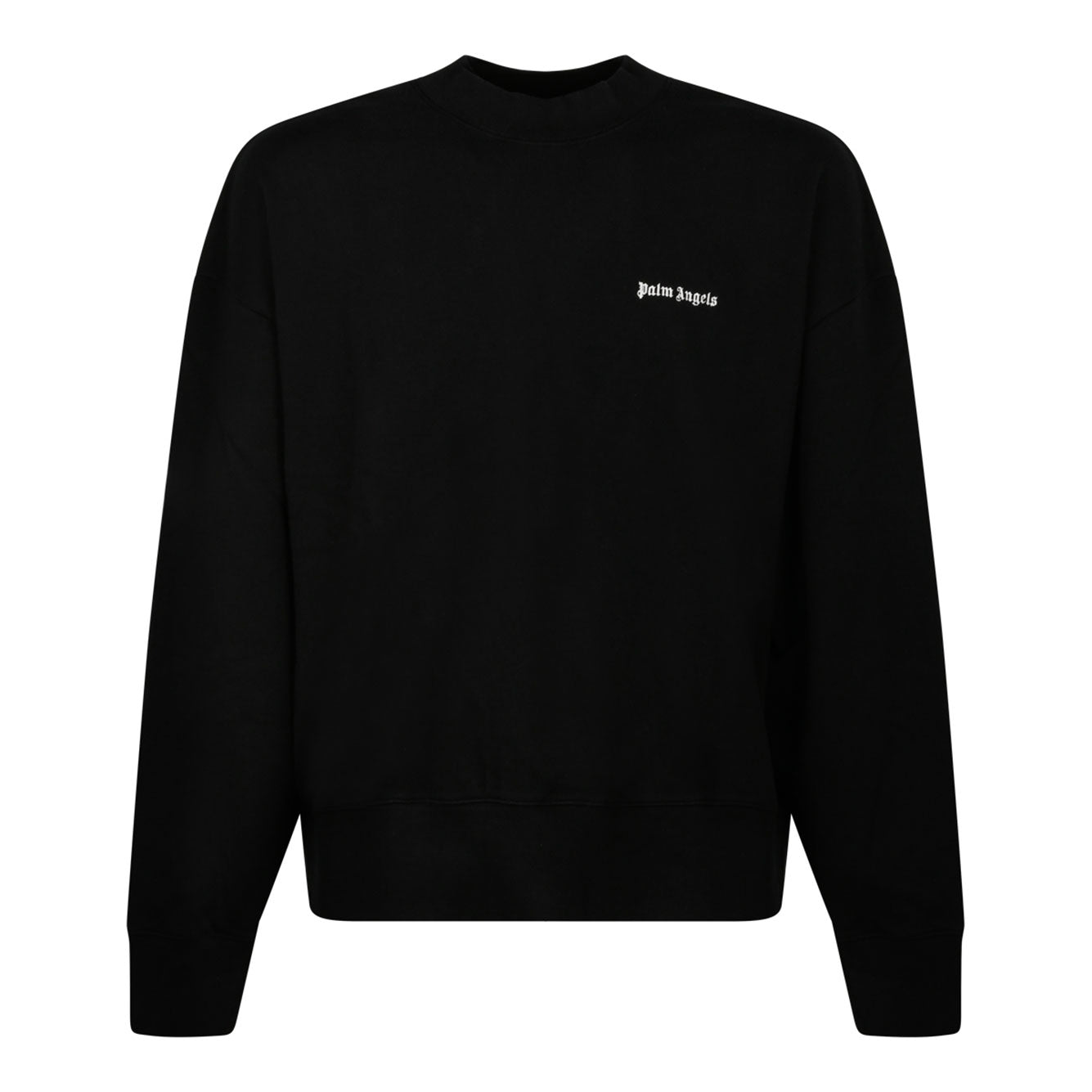 PALM ANGELS Mens Embroidered Off Cotton Mini Sweater