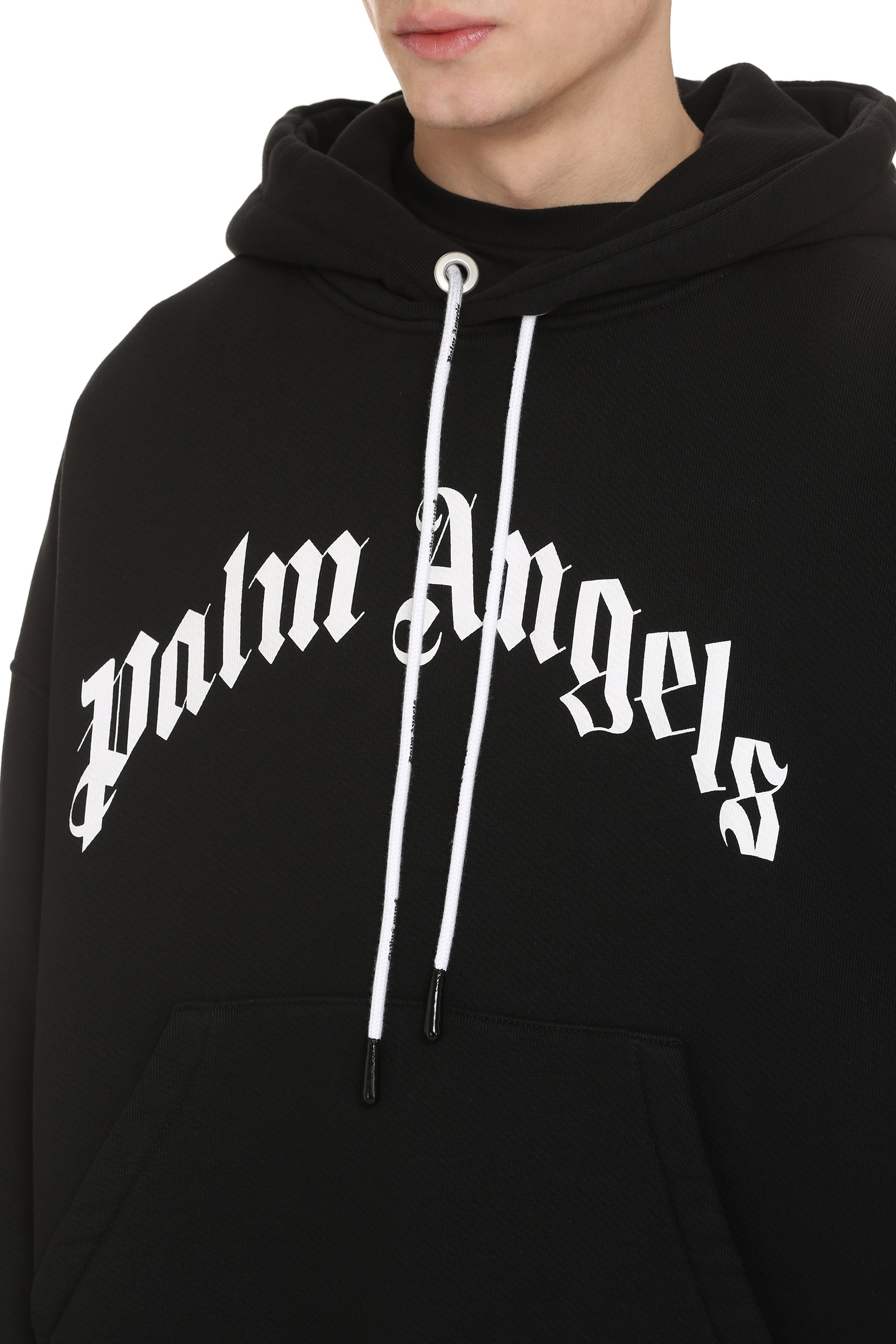 PALM ANGELS Logo Cotton Hoodie
