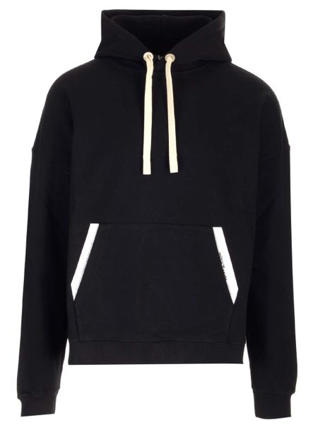 PALM ANGELS Men's Cotton Hoodie with Ribbed Cuffs