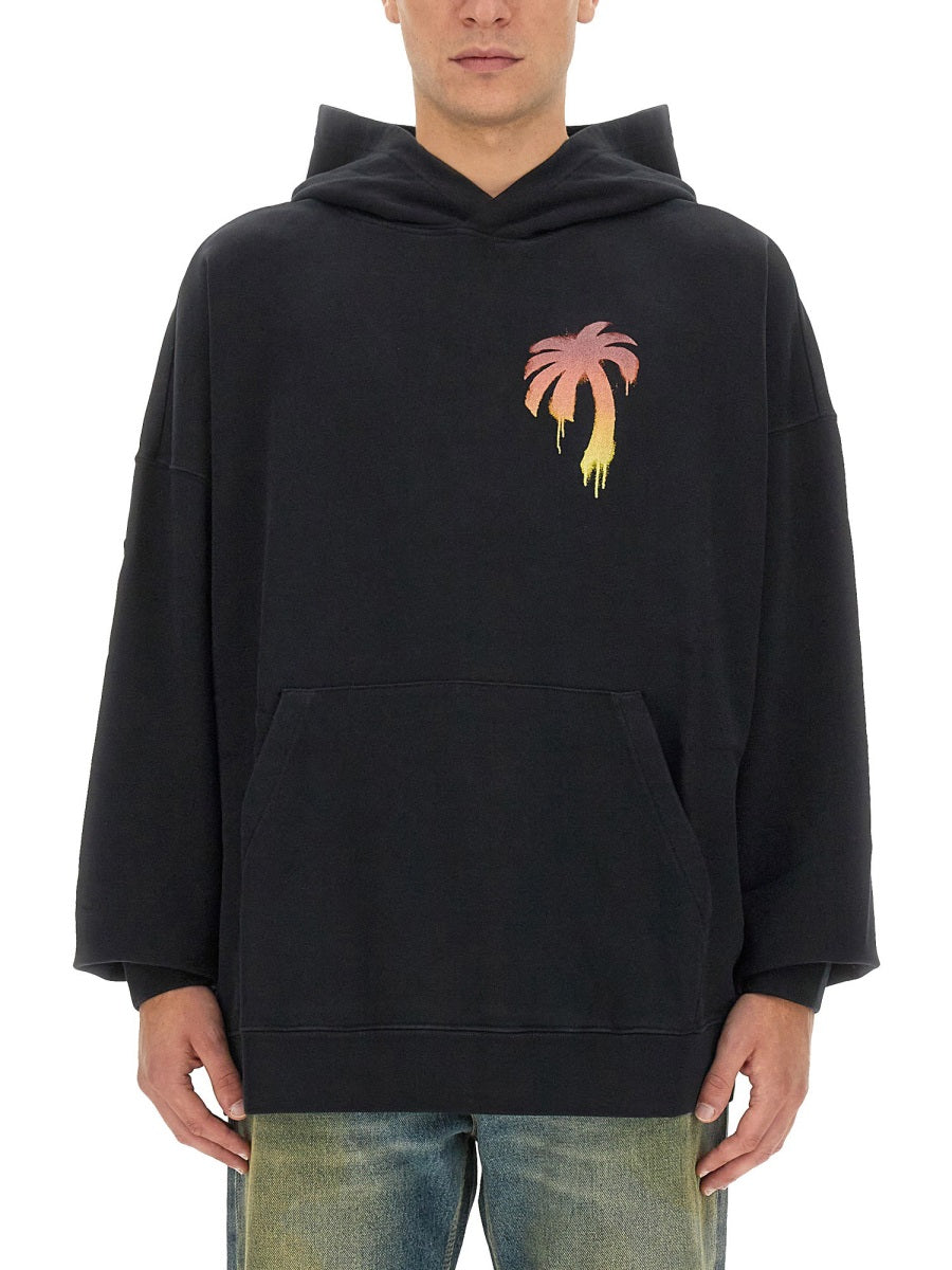 PALM ANGELS I Love Paint Oversized Sweatshirt - Size L