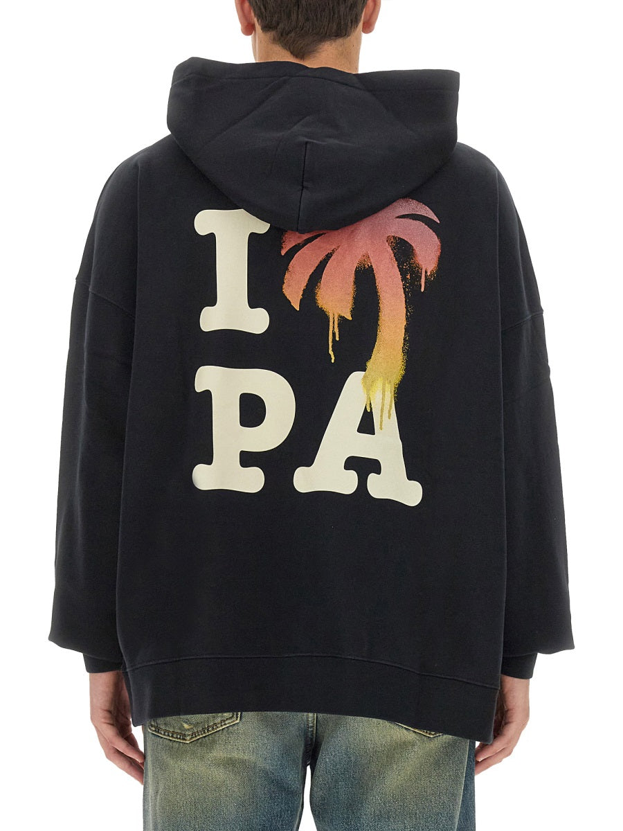 PALM ANGELS I Love Paint Oversized Sweatshirt - Size L