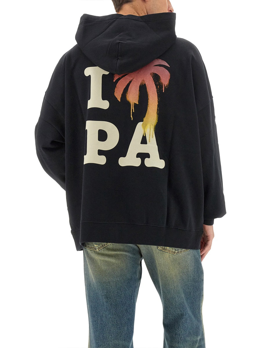 PALM ANGELS I Love Paint Oversized Sweatshirt - Size L