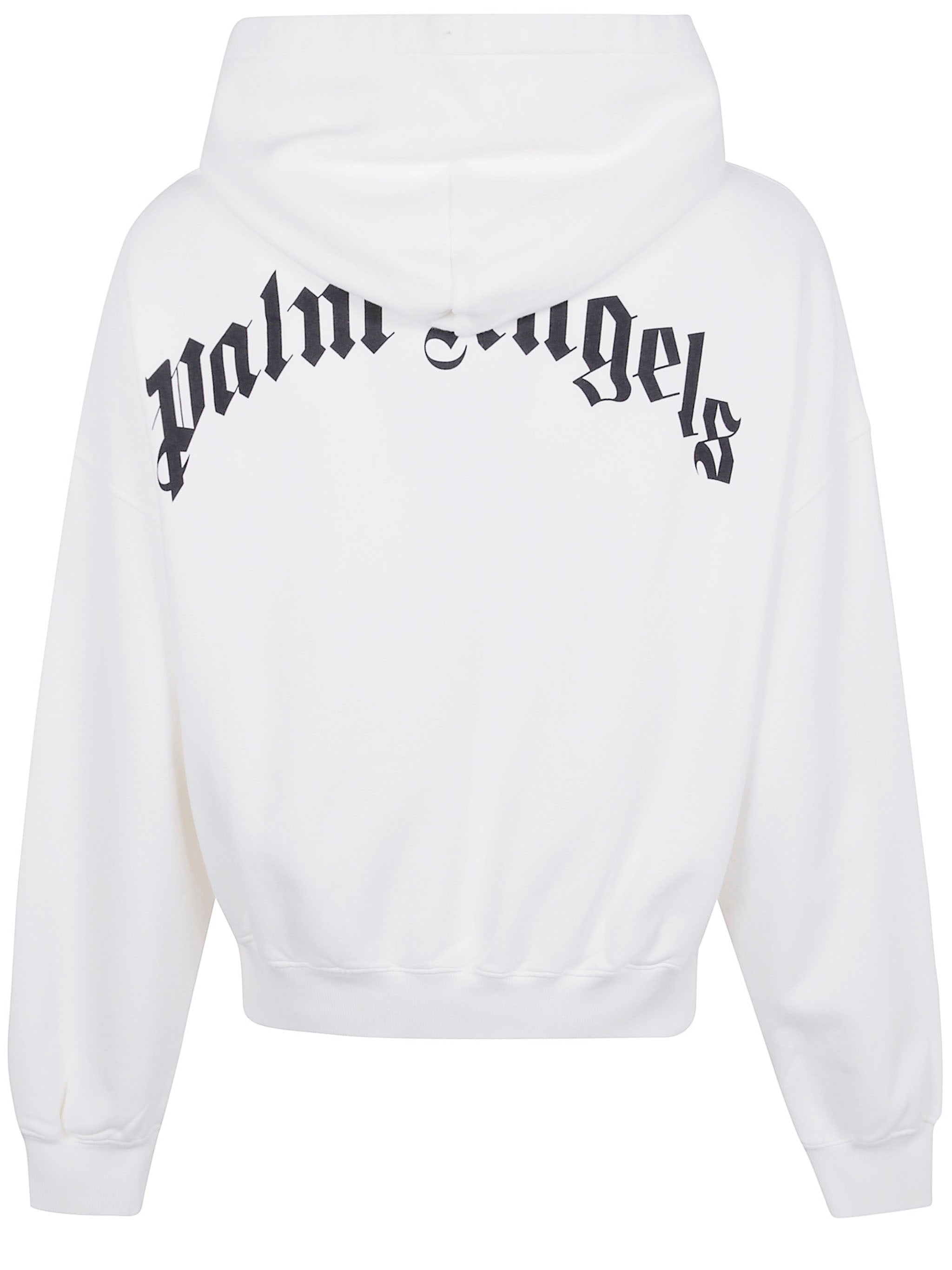 PALM ANGELS Back Curved Logo Loose Hoodie - FW25
